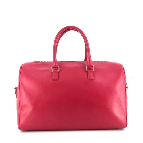 New Authentic Saint Laurent  logo-stamp leather duffle bag - Picture 2 of 13